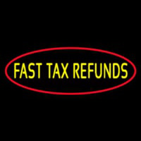 Oval Fast Ta  Refunds Neonkyltti