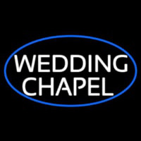 Oval White Wedding Chapel Neonkyltti