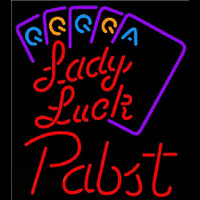 Pabst Lady Luck Series Beer Sign Neonkyltti