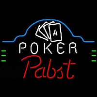 Pabst Poker Ace Cards Beer Sign Neonkyltti