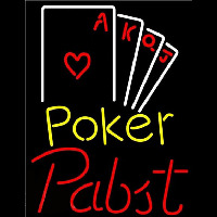 Pabst Poker Ace Series Beer Sign Neonkyltti
