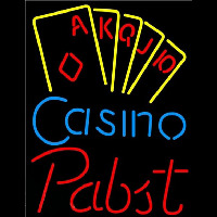Pabst Poker Casino Ace Series Beer Sign Neonkyltti
