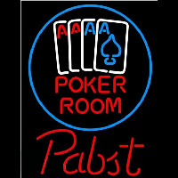 Pabst Poker Room Beer Sign Neonkyltti