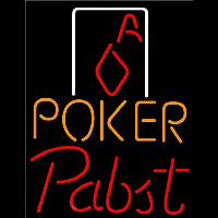 Pabst Poker Squver Ace Beer Sign Neonkyltti