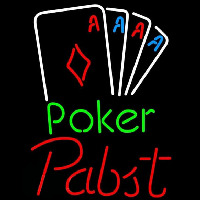 Pabst Poker Tournament Beer Sign Neonkyltti