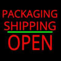 Packaging Shipping Open Block Green Line Neonkyltti