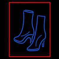 Pair Of Boots With Red Border Neonkyltti
