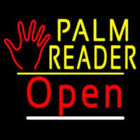 Palm Reader Logo Open Yellow Line Neonkyltti