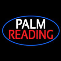 Palm Reading Blue Border Neonkyltti