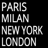 Paris Milan London Neonkyltti