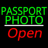 Passport Photo Open White Line Neonkyltti