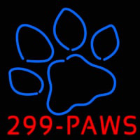 Paws With Logo Neonkyltti