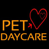 Pet Day Care With Heart Neonkyltti