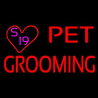 Pet Grooming With Heart Neonkyltti