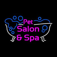 Pet Salon And Spa Logo Neonkyltti