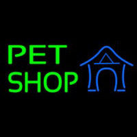 Pet Shop With Blue Logo Neonkyltti