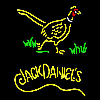 Pheasant and Jack Daniels Whiskey Neonkyltti