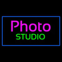 Photo Studio Blue Rectangle Neonkyltti
