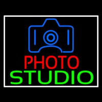 Photo Studio With Camera Logo Neonkyltti