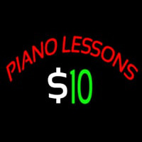 Piano Lessons Dollar Neonkyltti