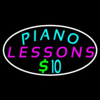 Piano Lessons Dollar Neonkyltti