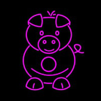Pig Cartoons Neonkyltti