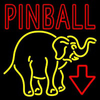 Pinball With Arrow 2 Neonkyltti