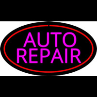 Pink Auto Repair Red Oval Neonkyltti