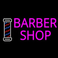 Pink Barber Shop With Logo Neonkyltti