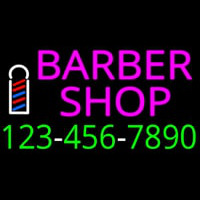 Pink Barber Shop With Phone Number Neonkyltti