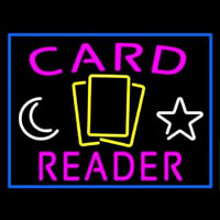 Pink Card Reader Blue Border Neonkyltti
