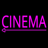 Pink Cinema With Arrow Neonkyltti