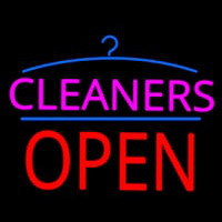 Pink Cleaners Block Red Open Logo Neonkyltti