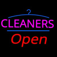 Pink Cleaners Logo Open Neonkyltti