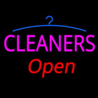 Pink Cleaners Red Open Logo Neonkyltti