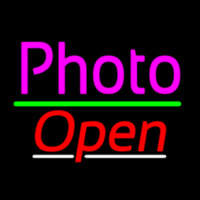 Pink Cursive Photo With Open 3 Neonkyltti