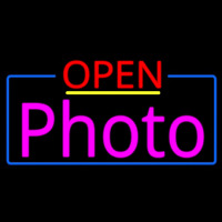 Pink Cursive Photo With Open 4 Neonkyltti