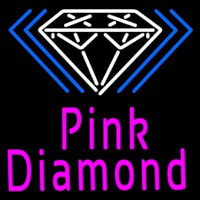 Pink Diamond White Logo Neonkyltti