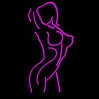 Pink Erotic Dancer Girl Neonkyltti