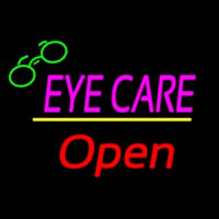 Pink Eye Care Yellow Line Open Logo Neonkyltti