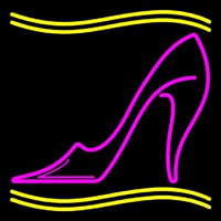 Pink High Heel With Line Neonkyltti