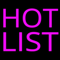 Pink Hot List Neonkyltti