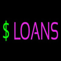 Pink Loans Dollar Logo Neonkyltti