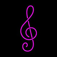 Pink Music Note Neonkyltti