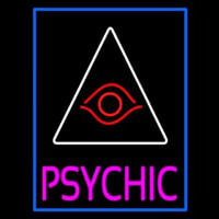 Pink Psychic With Blue Border Neonkyltti