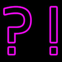 Pink Quetion Mark Neonkyltti