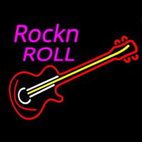 Pink Rock N Roll Guitar Neonkyltti
