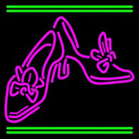 Pink Sandal Heels With Line Neonkyltti
