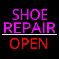 Pink Shoe Repair Open With Line Neonkyltti