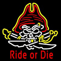 Pirate Skull Ride Or Die Neonkyltti